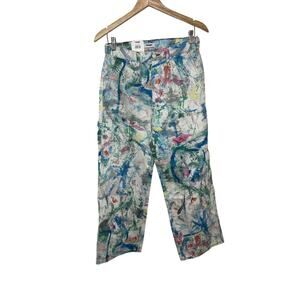 Wrangler Casey Jones Wide Leg Painter Jeans Art Graffiti 90's Jeans Pants XS NWT